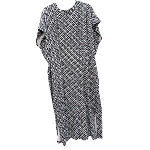 Coolibar UPF 50 Coral Way Maxi Dress Blue Green Geometric Print Women's XXL